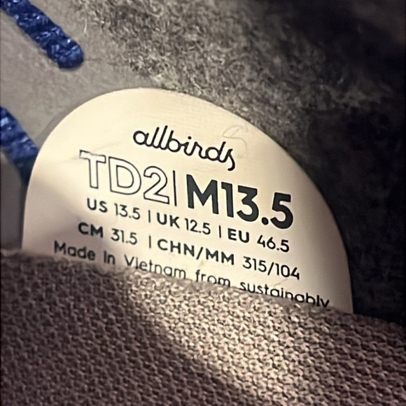 Allbirds Tree Men’s Blue Running Shoes Size 13.5 - Picture 6 of 9